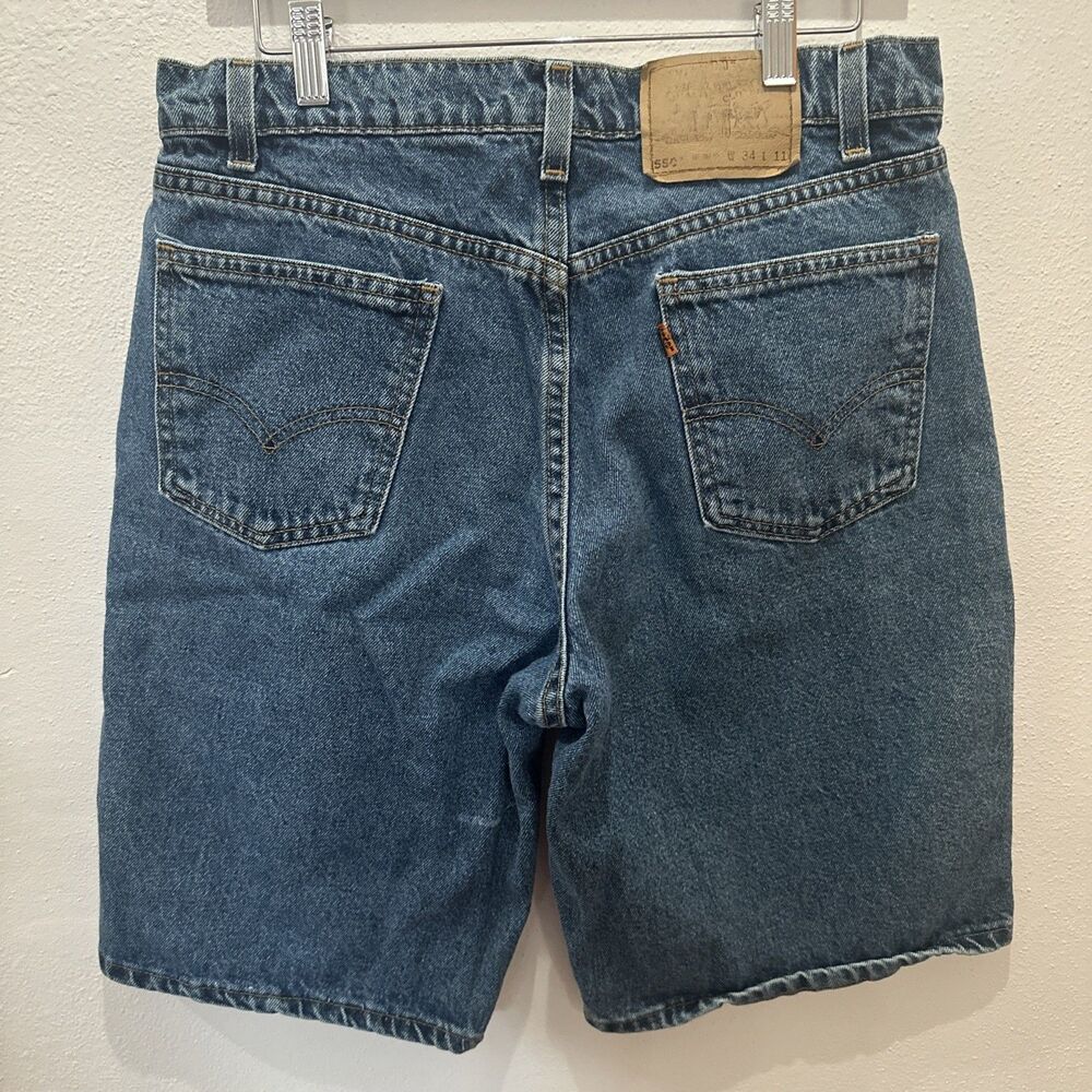 Vintage Levi's 550 Denim Shorts Men's 34 Orange Tab Made In USA Y2K Jorts